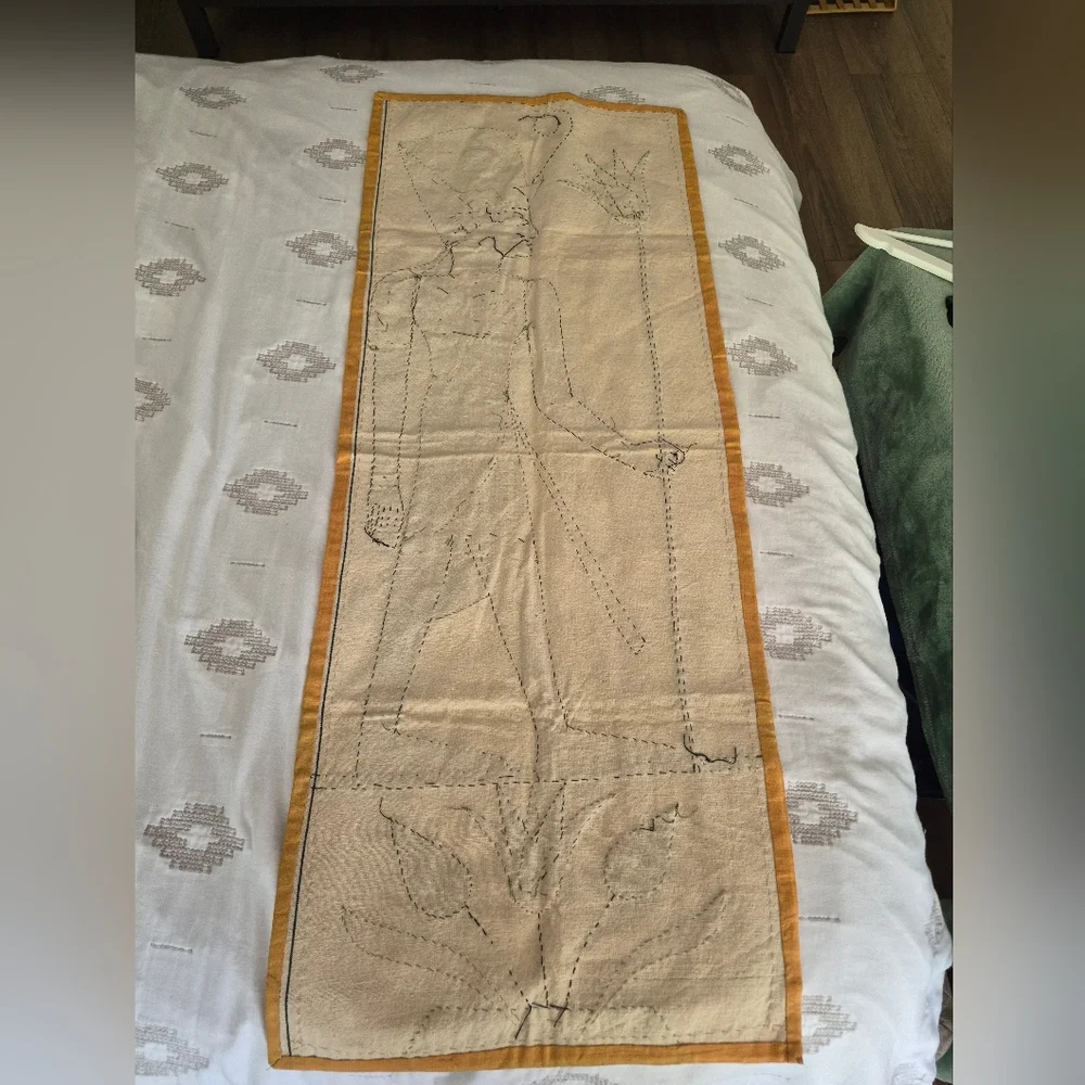 Vintage Egyptian Handmade Wall Tapestry